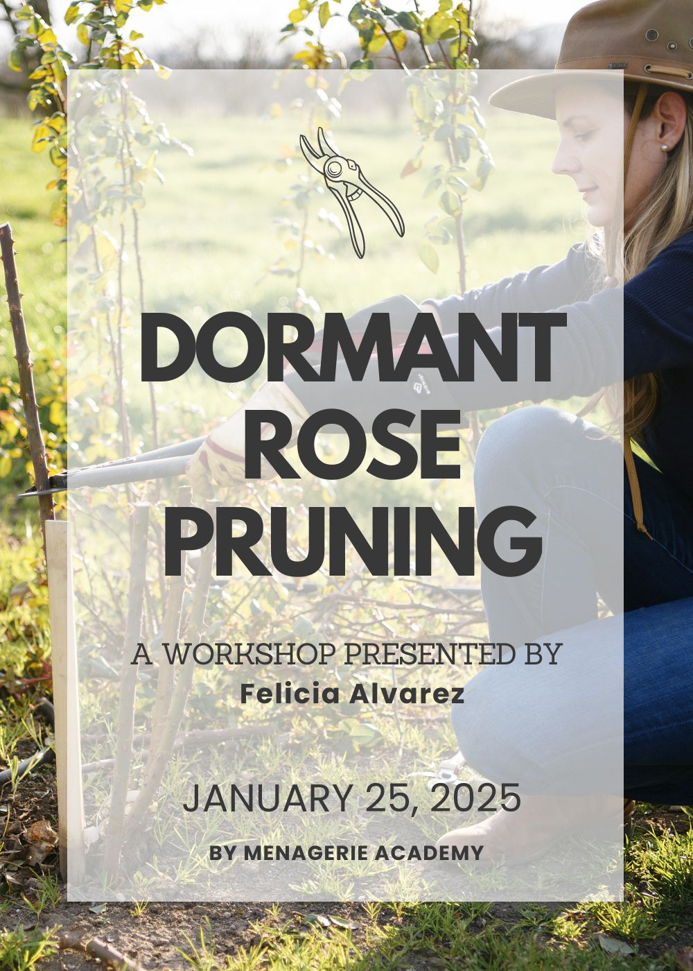 Dormant Rose Pruning Workshop | January 25, 2025 - Menagerie Farm & Flower