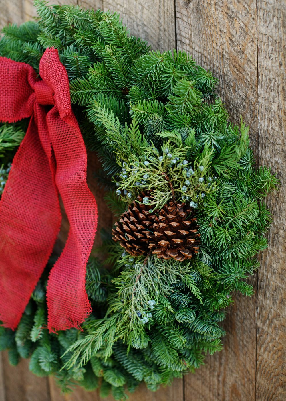 Traditional Cheer Holiday Wreath - Menagerie Farm &amp; Flower